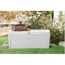 KETER. Lada depozitare piscina alb Rattan, 500 L..